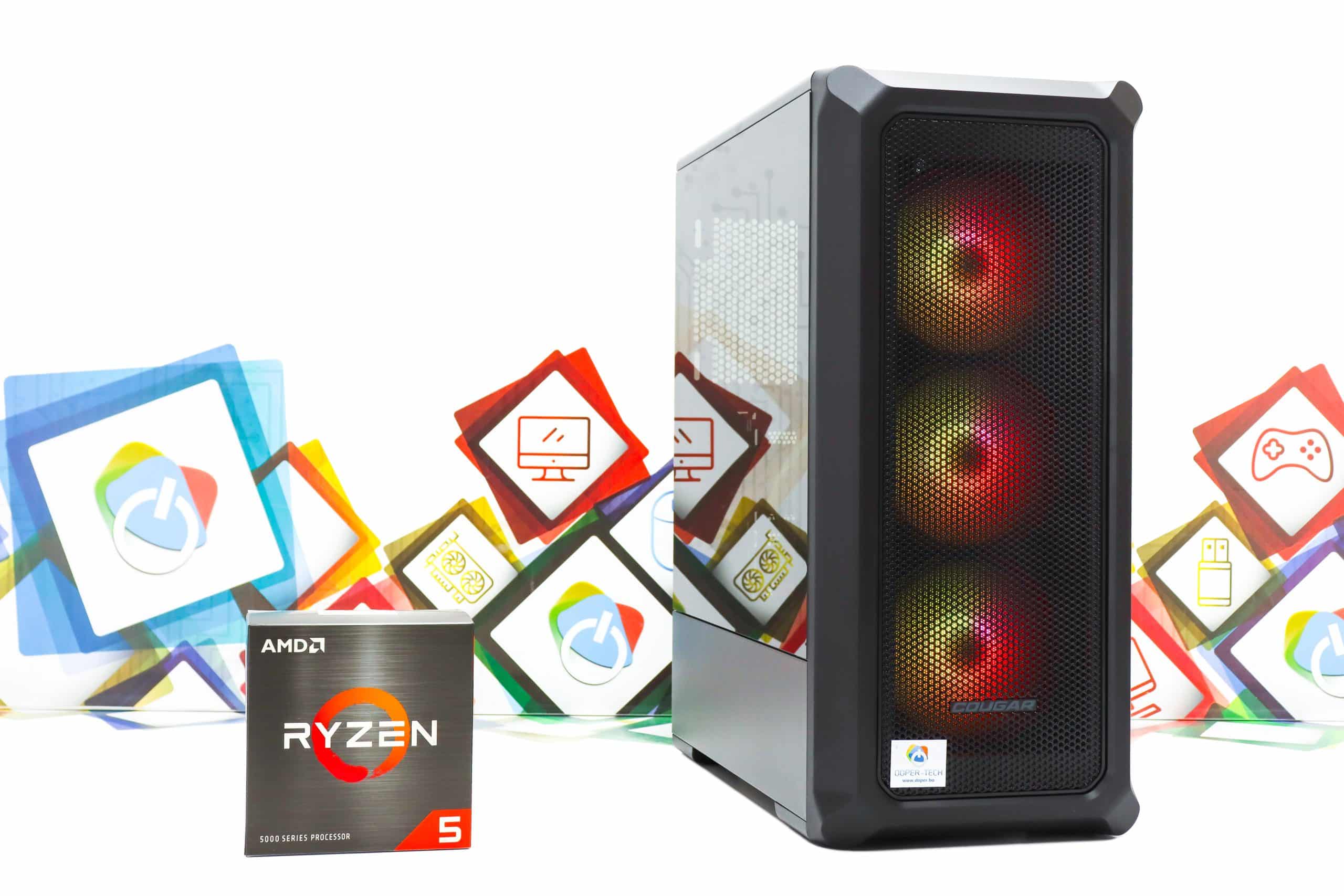 Gaming PC Archon 2 Mesh-58 R5 5500 RX 9060 500GB SSD 16GB DDR4 - Slika 2