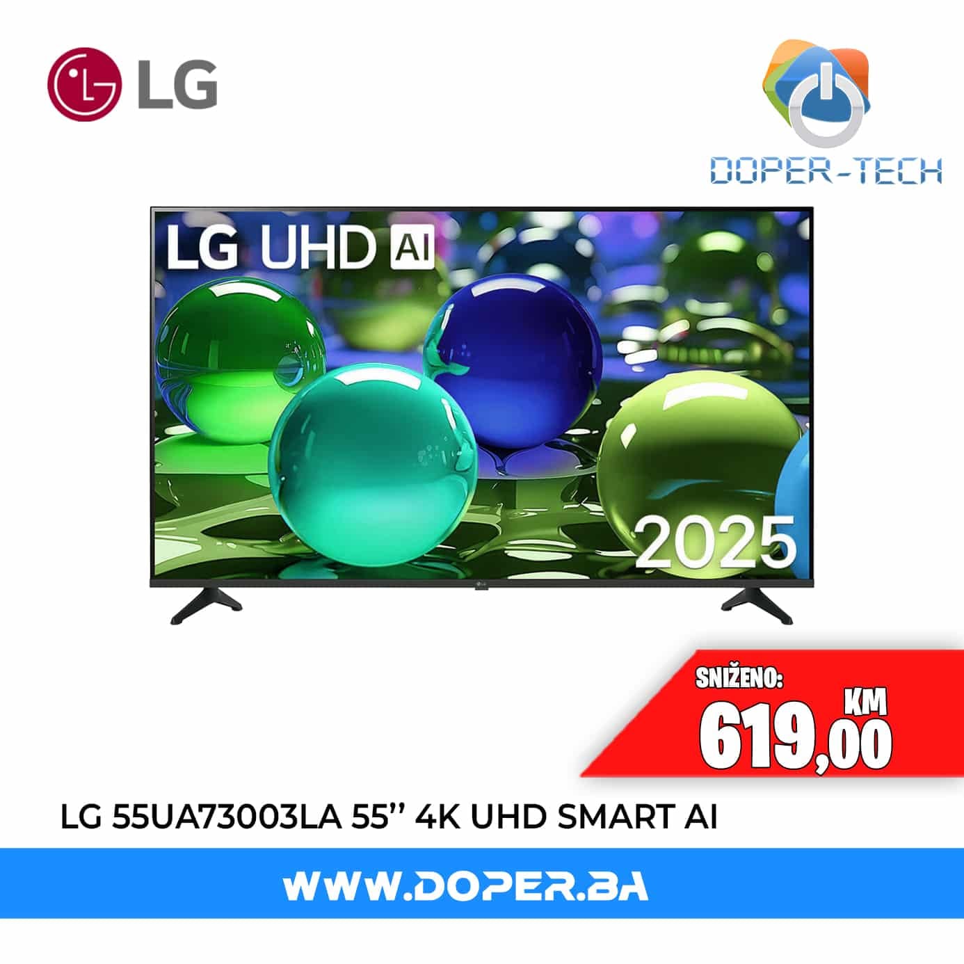 TV LG 55UA73003LA 55'' LED 4K UHD Smart