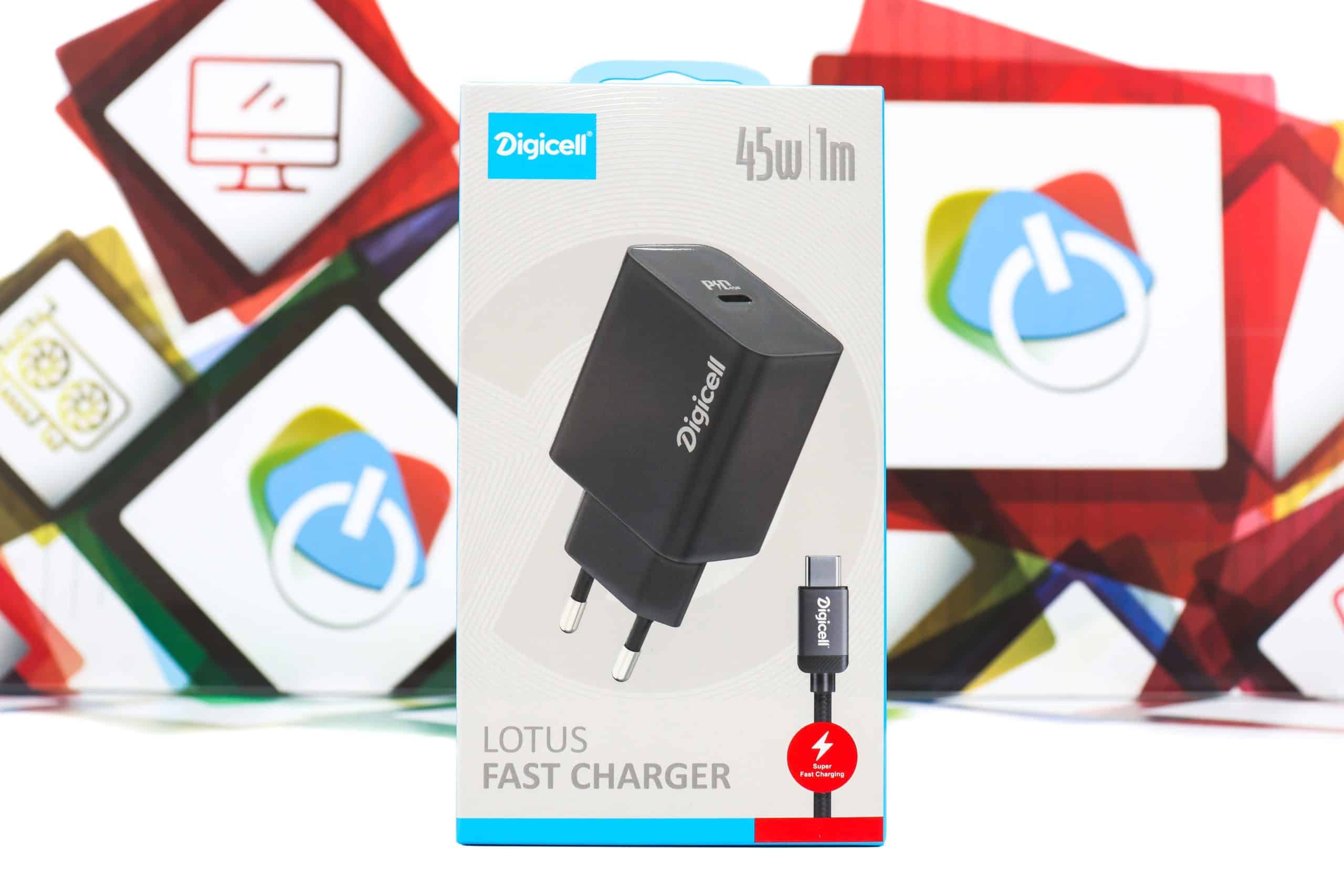 Kućni punjač Digicell USB Type-C 45W 1m crni