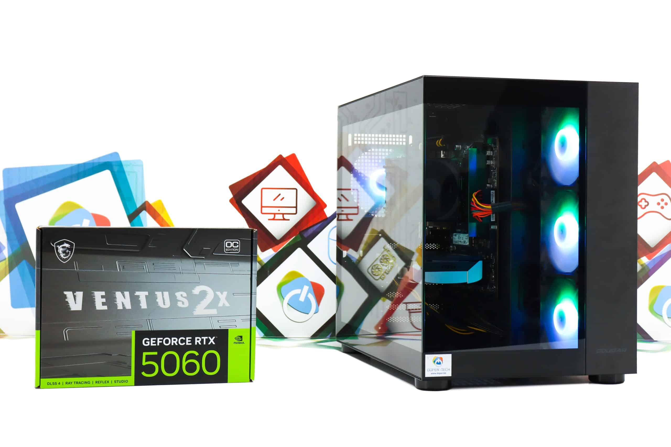 Gaming PC Cougar FV150-08 R5 7500F RTX 5060 1TB SSD 16GB DDR5 - Slika 3