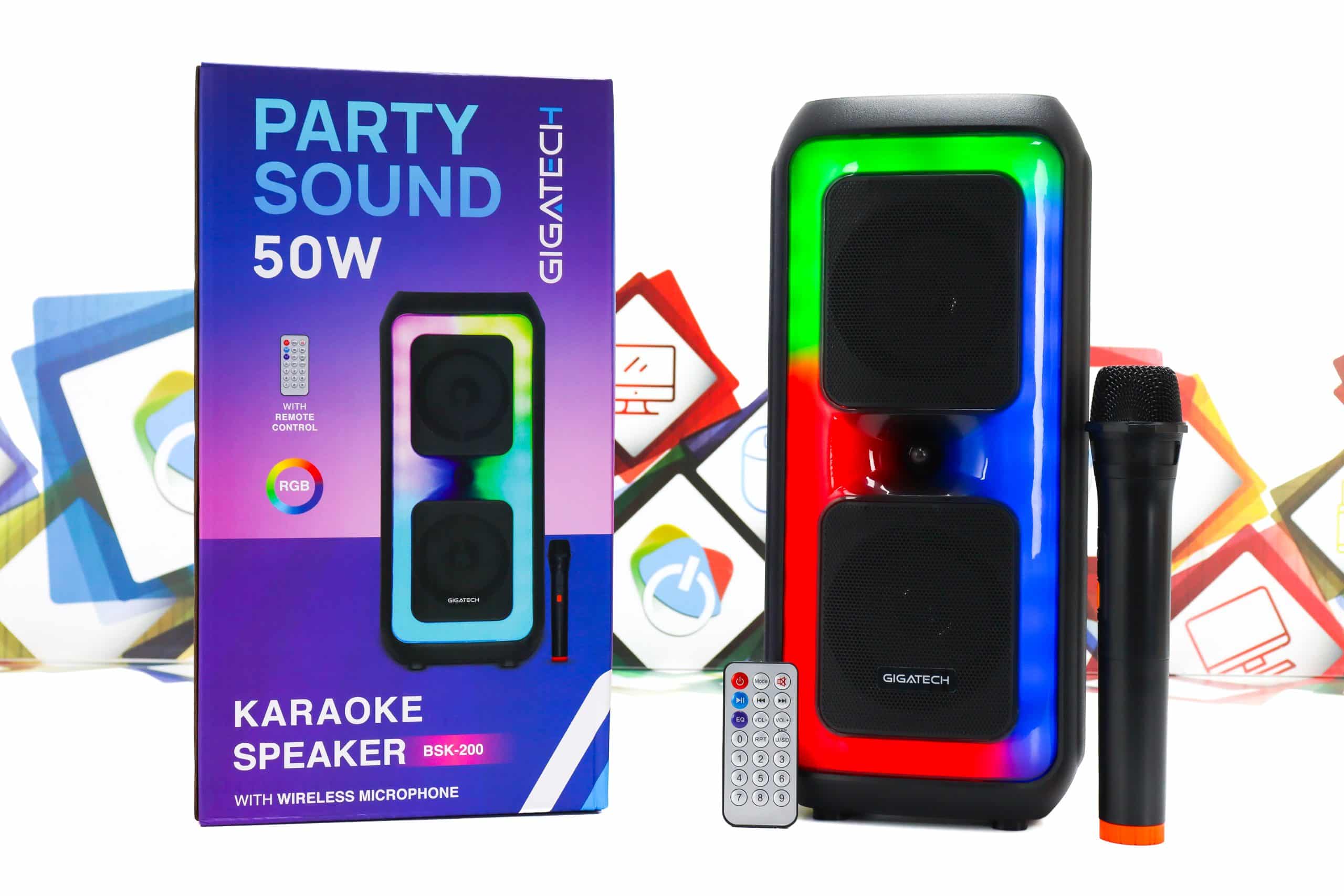 Karaoke bežični zvučnik sa mikrofonom Gigatech BSK-200