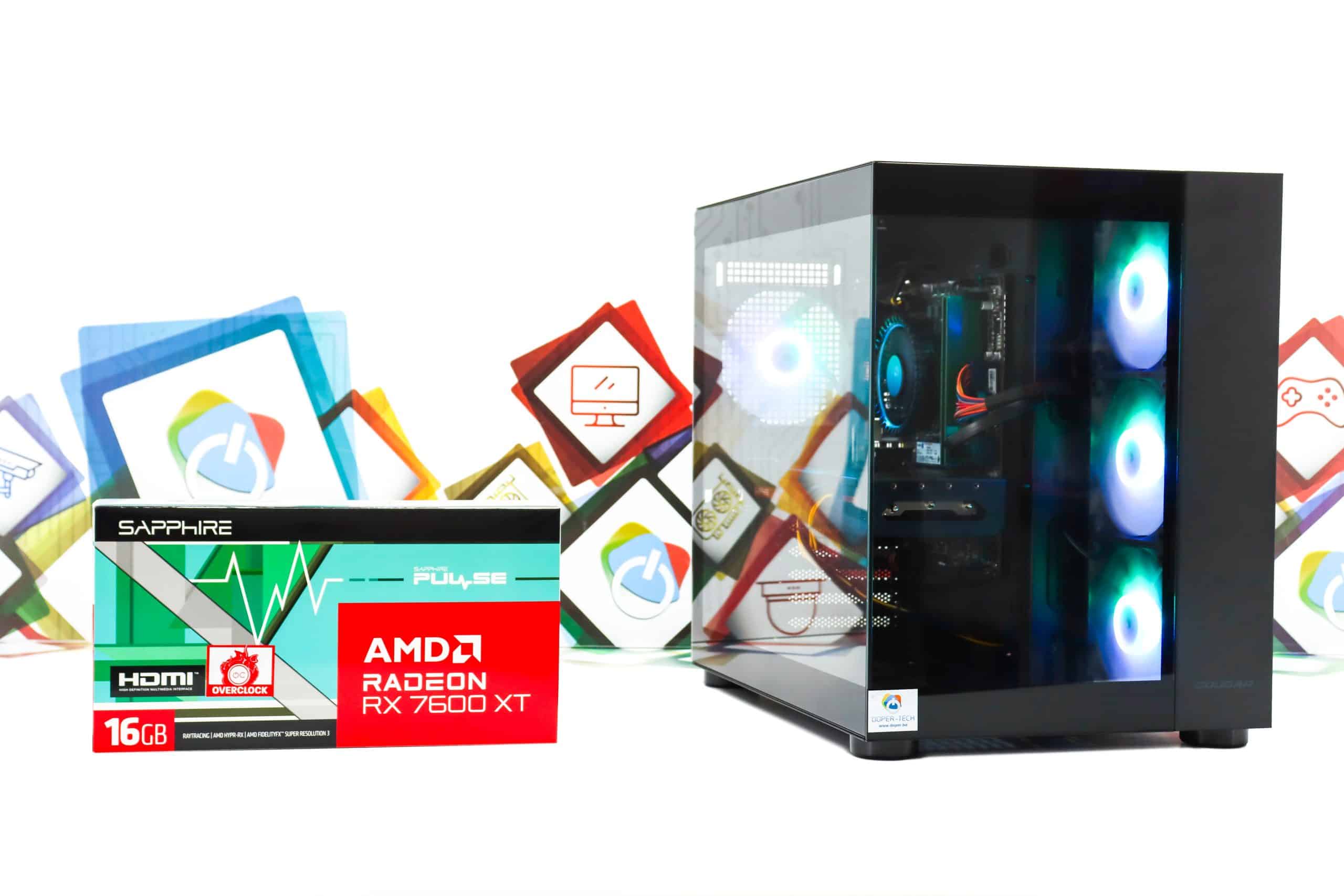 Gaming PC Cougar FV150-09 i5-12400F RX 7600 XT 1TB SSD 16GB DDR5 - Slika 2