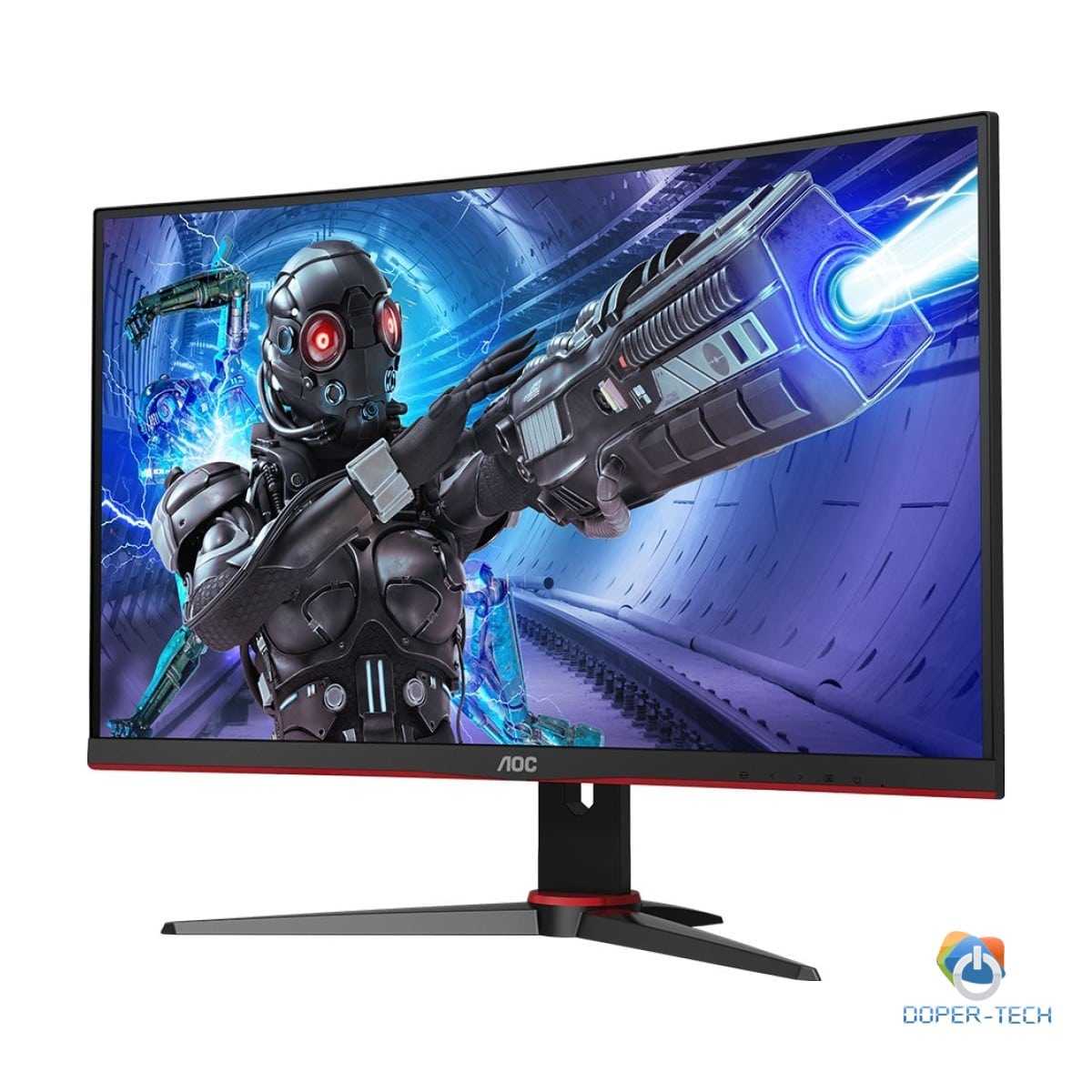 AOC Monitor LED C32G2ZE 32” Gaming Curved 240Hz (31.5“, 16:9, 1920x1080, VA, Antiglare + 3H, 240Hz, 300 cd/m², 4000:1, 1 ms, 2xHDMI, DP, Tilt, Frameless) Black-Red, 3y