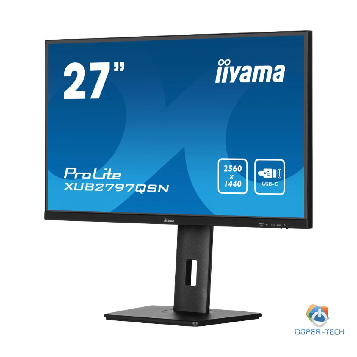 IIYAMA Monitor LED XUB2797QSN-B2 27" IPS 2560 x 1440 @100Hz 300 cd/m² 1300:1 1ms HDMI DP USB-C 65W RJ45 Daisy Chain USB Hub 3.2 height, swivel, tilt, pivot (rotation both sides), 3-side borderless design, matte finish