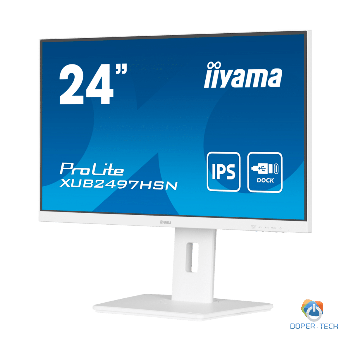 IIYAMA Monitor LED XUB2497HSN-W2 23.8" IPS 1920 x 1080 @100Hz 16:9 300 cd/m² 1300:1 1ms HDMI DP USB-C 65W RJ45 height, swivel, tilt, pivot (rotation both sides)