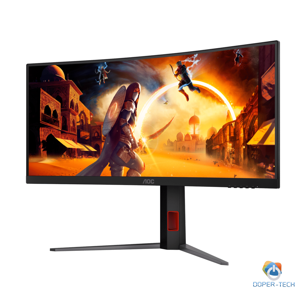 AOC Monitor Gaming CU34G4Z 34" Curved Fast VA, WQHD 3440x1440, 240Hz, 1500R, 1ms, DisplayHDR 400, Adaptive Sync, 2x HDMI 2.1, 1x DP 1.4, USB hub, Ergonomic