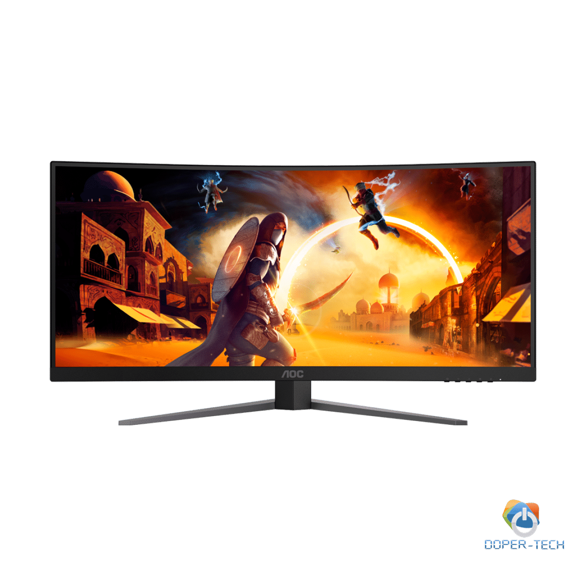AOC Monitor Gaming CU34G4Z 34" Curved Fast VA, WQHD 3440x1440, 240Hz, 1500R, 1ms, DisplayHDR 400, Adaptive Sync, 2x HDMI 2.1, 1x DP 1.4, USB hub, Ergonomic