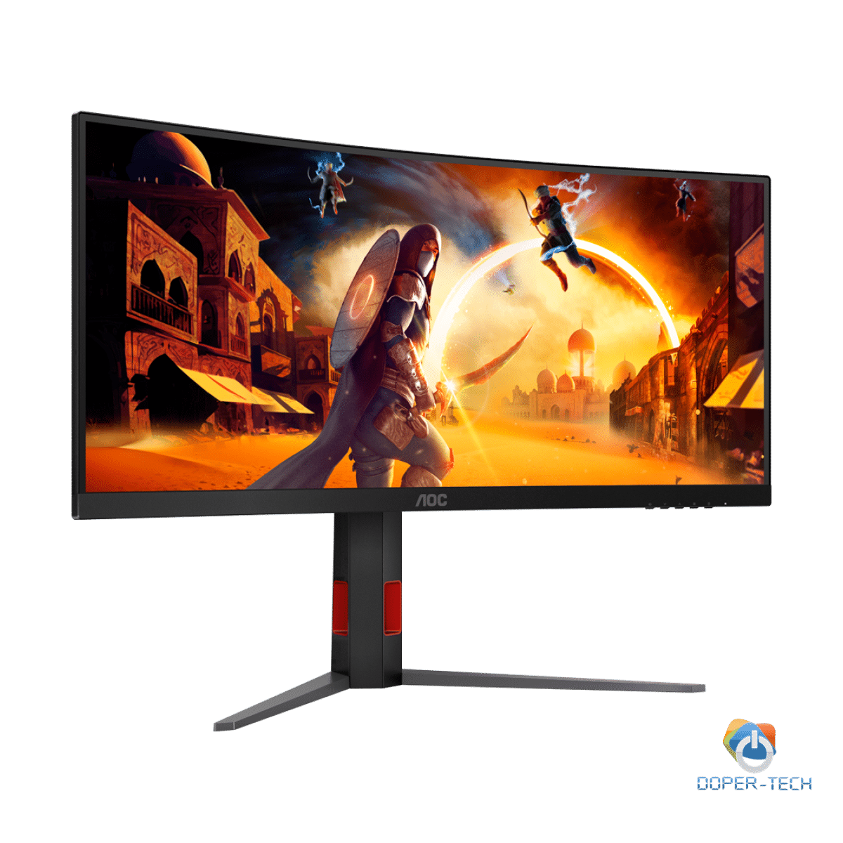 AOC Monitor Gaming CU34G4Z 34" Curved Fast VA, WQHD 3440x1440, 240Hz, 1500R, 1ms, DisplayHDR 400, Adaptive Sync, 2x HDMI 2.1, 1x DP 1.4, USB hub, Ergonomic