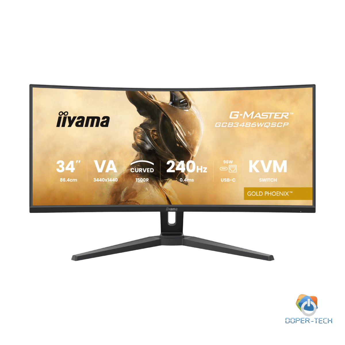 34" UW VA-panel, Curved Gaming 1500R,G-Master Gold Phoenix, 3440x1440-240Hz (21:9),0,4ms (MPRT),500cdm HDR400,FreeSync Premium,Speakers,2xHDMI (2.1) VRR/ALLM,2xDisplayPort, USB-C DOCK (LAN/KVM/95W PD),USB 2x3,2+1xC, PIP/PBP,13cm Height Adj. Stand