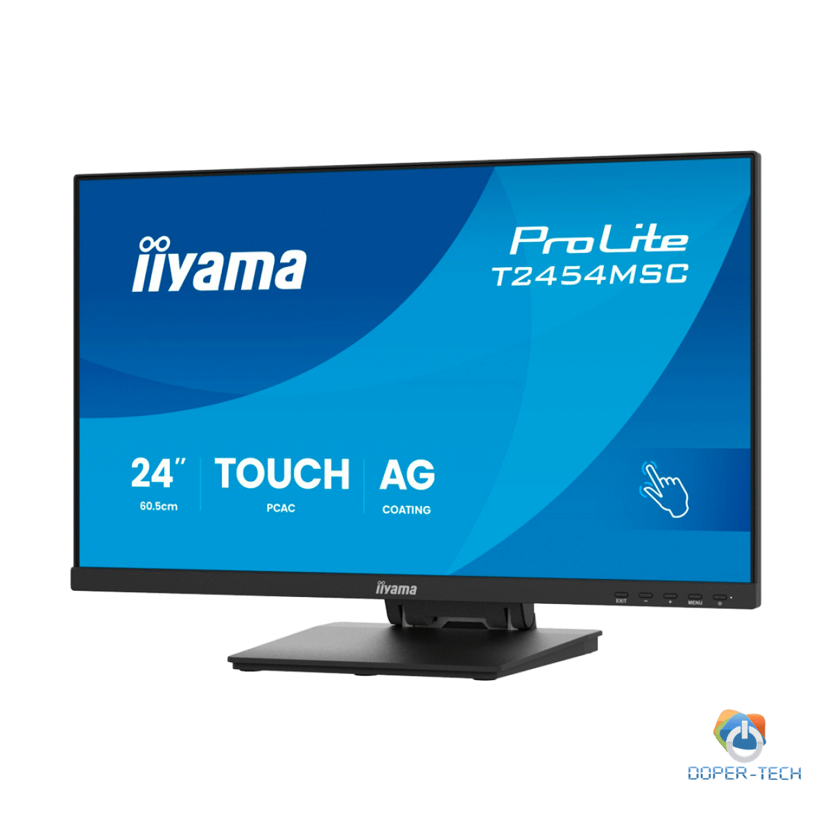 IIYAMA Monitor Touch T2454MSC-B3AG 24" InCell PCAP 10pt touchscreen monitor featuring IPS panel technology, Anti-Glare coating and a flexible stand
