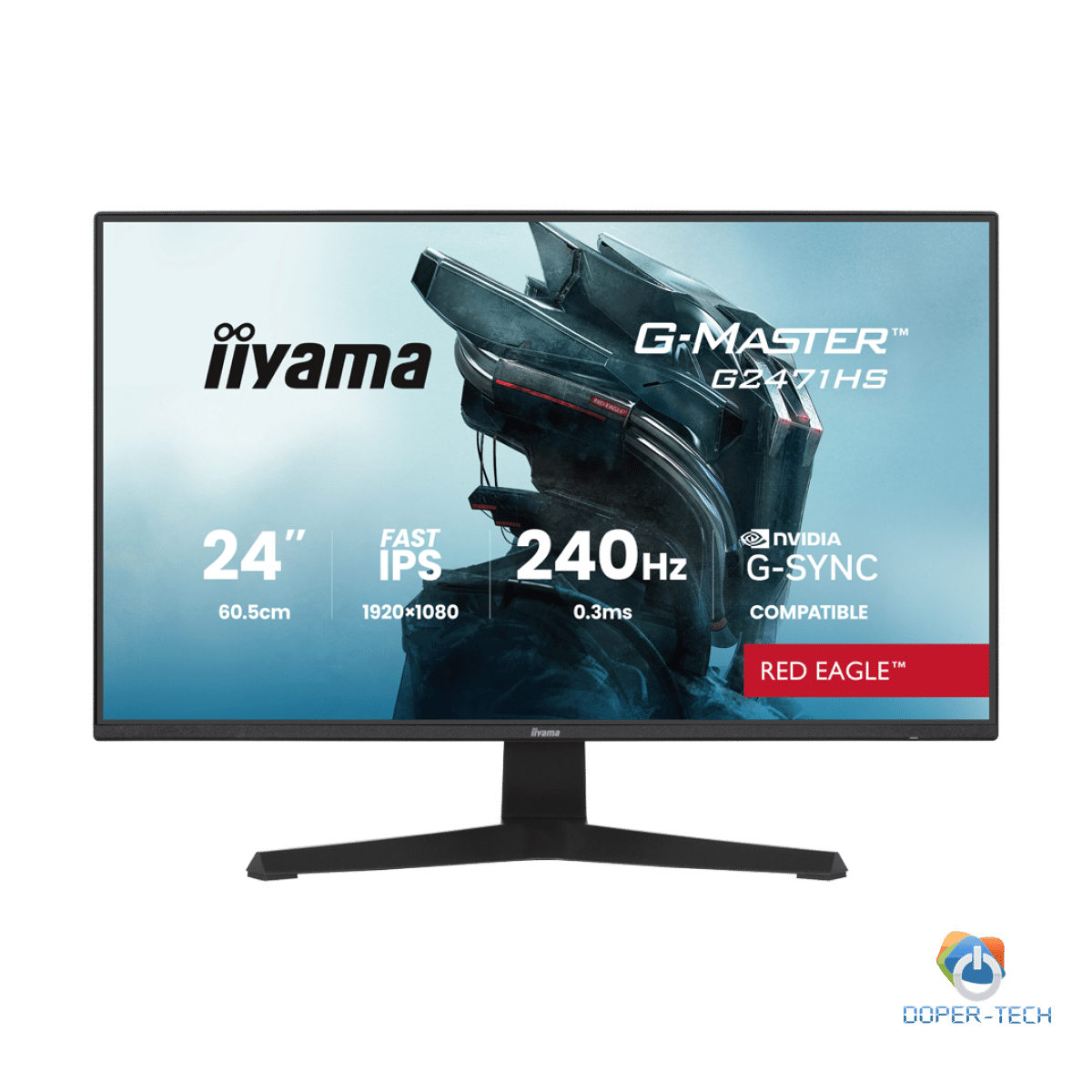 IIYAMA Gaming Monitor G2471HS-B1 G-MASTER 23.8" Fast IPS 1920 x 1080 350cd 1000:1 0.3ms HDMI DP Tilt