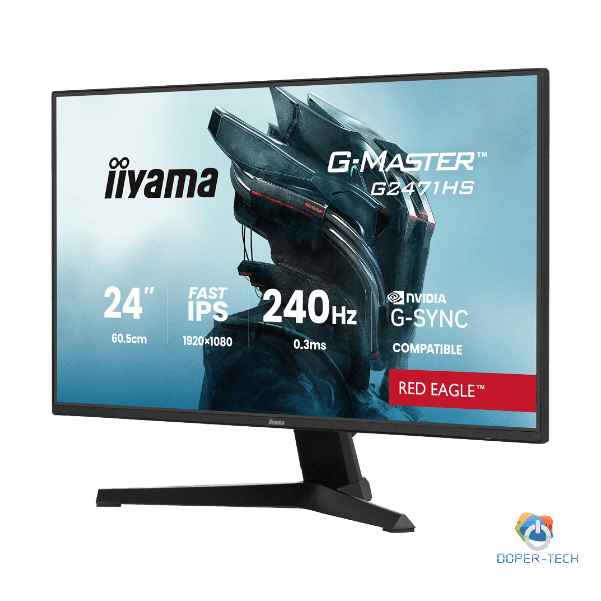 IIYAMA Gaming Monitor G2471HS-B1 G-MASTER 23.8" Fast IPS 1920 x 1080 350cd 1000:1 0.3ms HDMI DP Tilt
