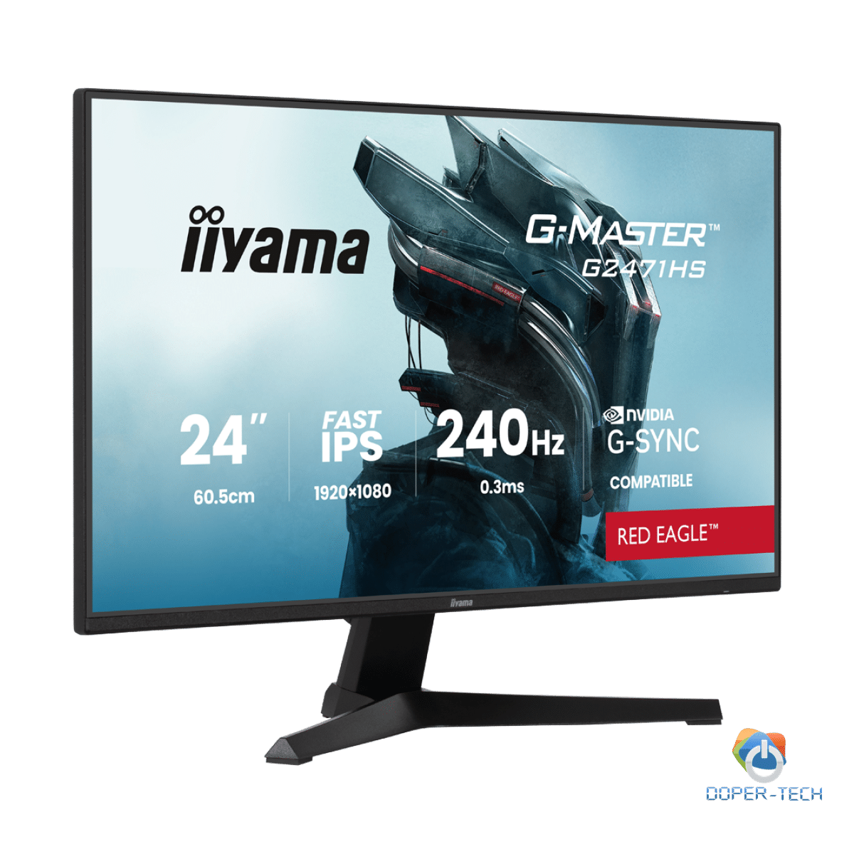 IIYAMA Gaming Monitor G2471HS-B1 G-MASTER 23.8" Fast IPS 1920 x 1080 350cd 1000:1 0.3ms HDMI DP Tilt