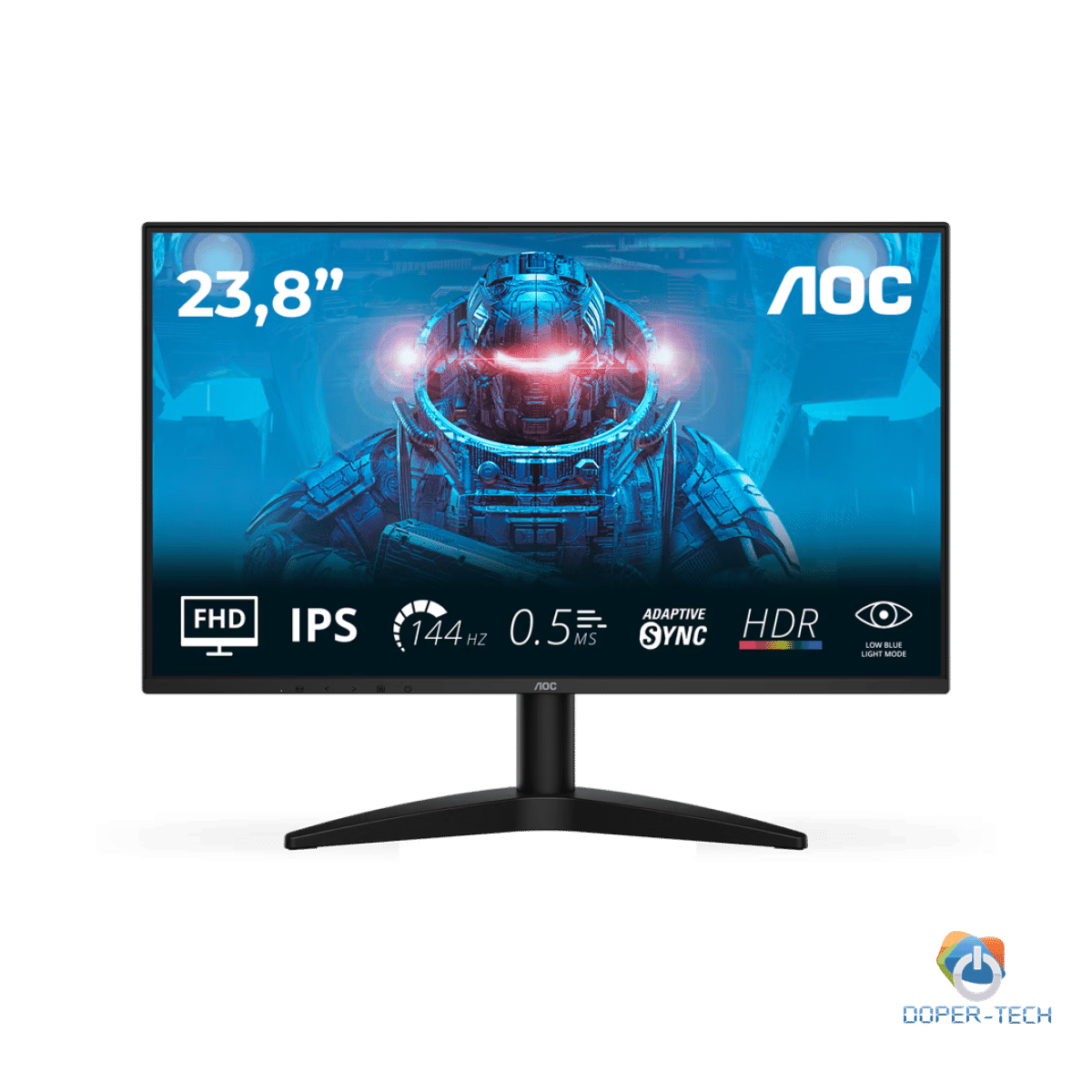 AOC Monitor LED 24B36X Gaming IPS 1920x1080 144Hz HDR10 0.5ms Adaptive Sync HDMI DP Audio Out Tilt 3y