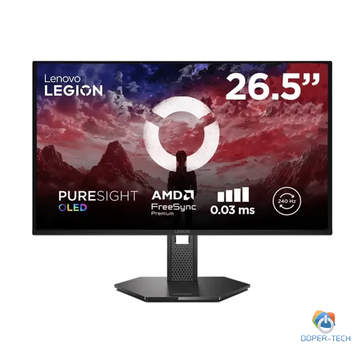 Lenovo QD-OLED Monitor 27Q-10 Gaming 27" QHD 2560x1440 240Hz 400cd Tilt, Swivel, Pivot, Height Adjust Stand HDMI DP 3y