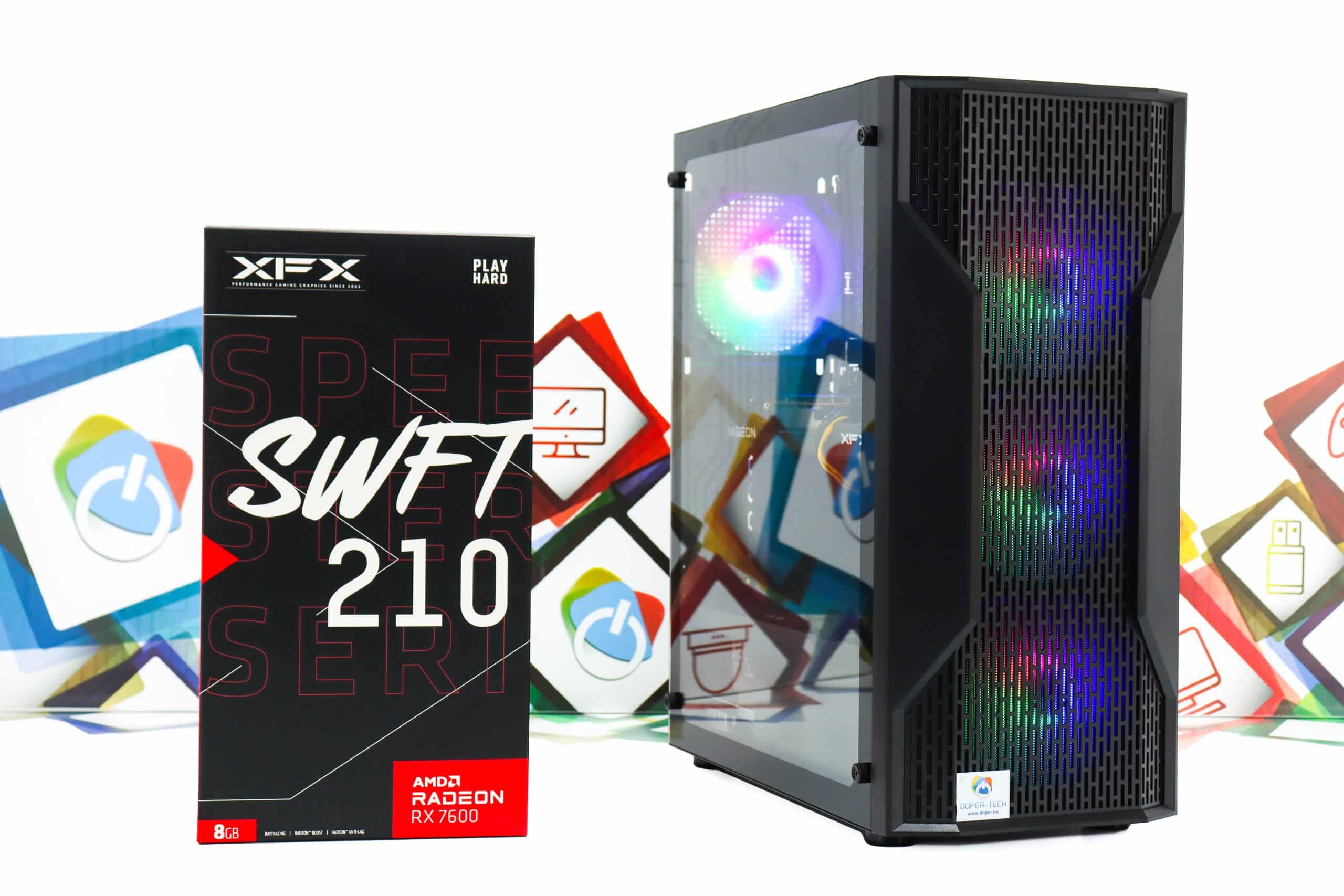 Gaming PC Cougar MX110-08 i5-12400F RX 7600 XFX 1TB SSD 16GB DDR5 - Slika 2