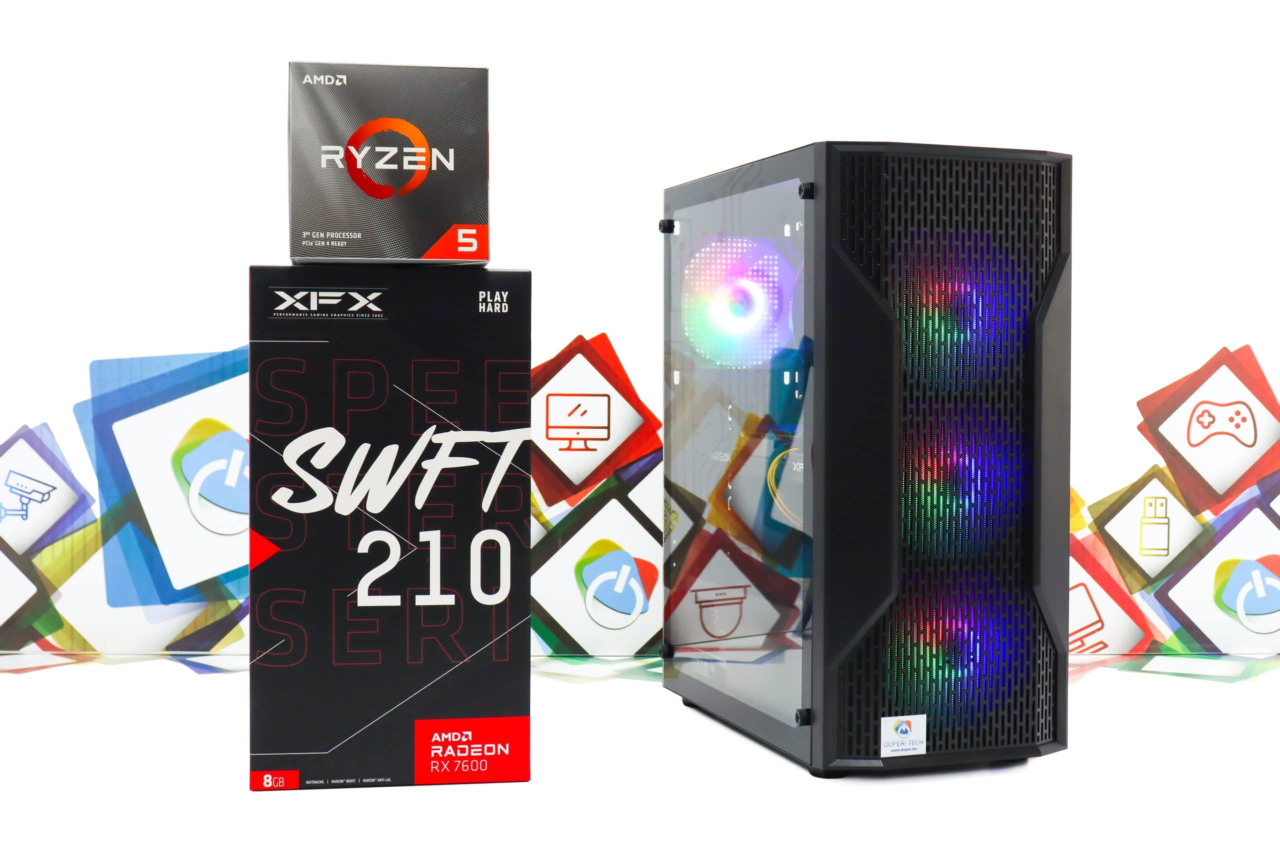 Gaming PC Cougar MX110-09 R5 3600 RX 7600 256GB SSD 16GB DDR4 - Slika 2