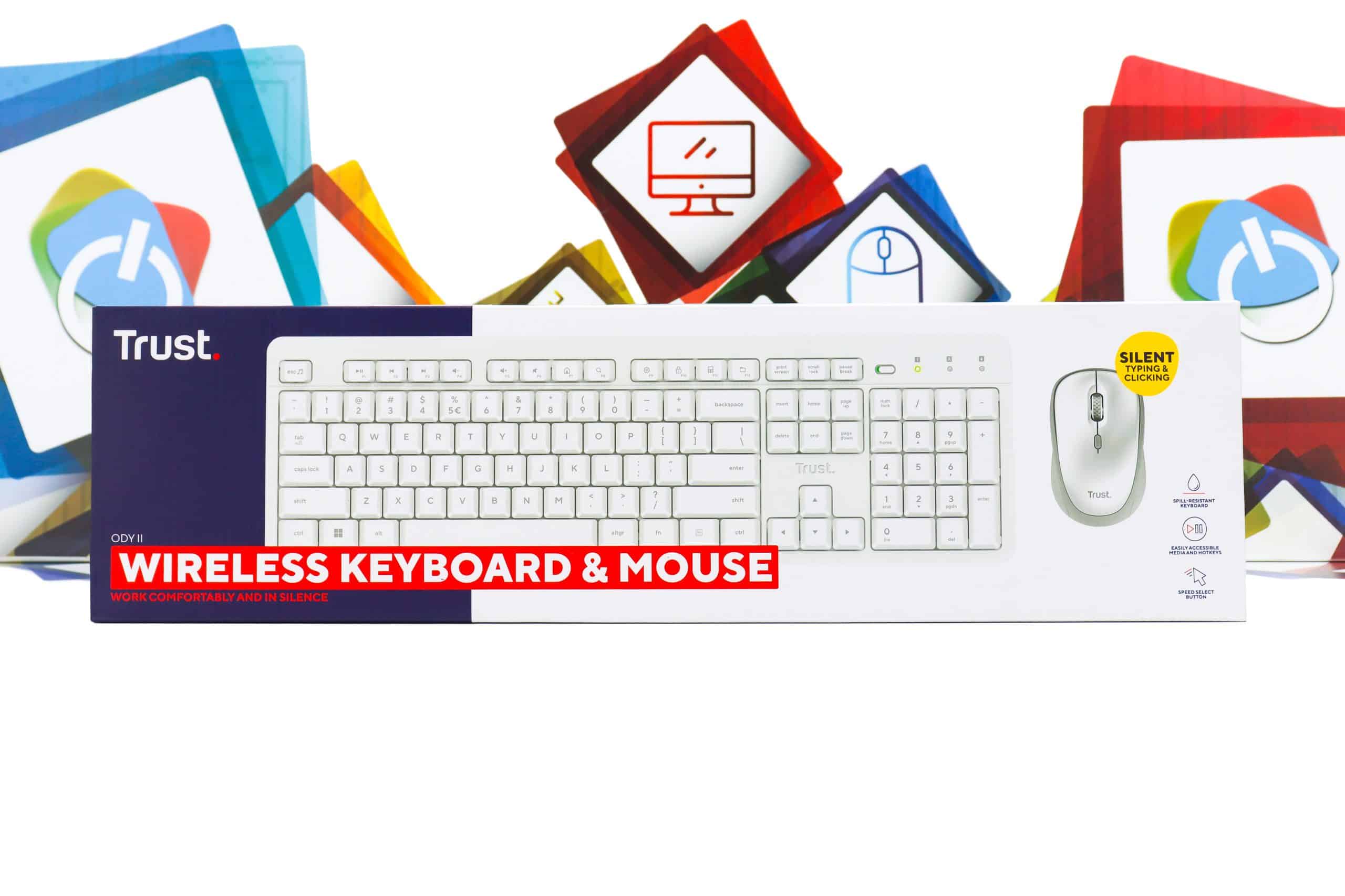 Tipkovnica i miš bežični Trust ODY II wireless set