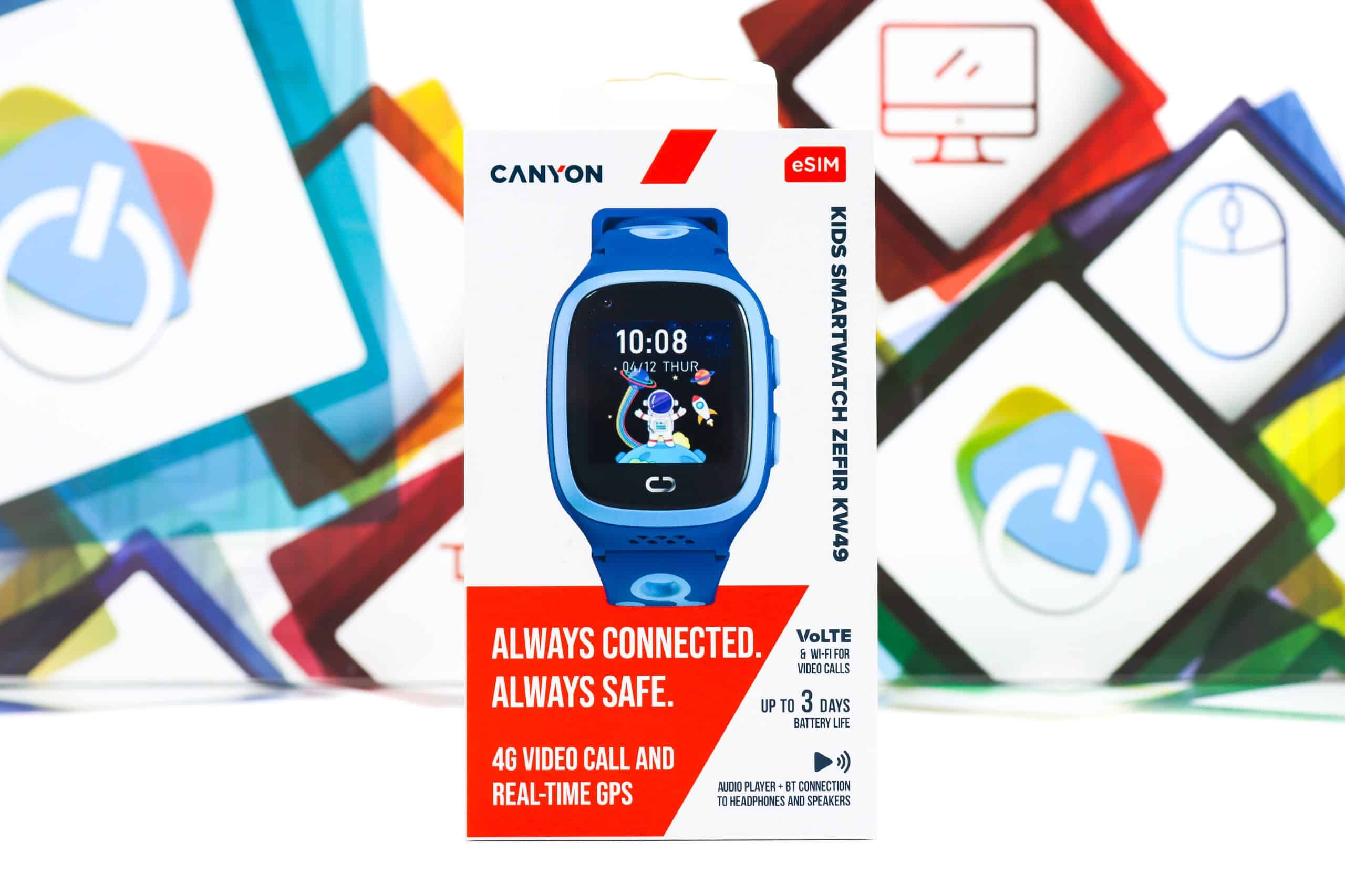Smartwatch Canyon Zefir KW49 CNE-KW49BL dječiji pametni sat plavi